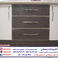 کابینت هایگلاس سفید طوسی